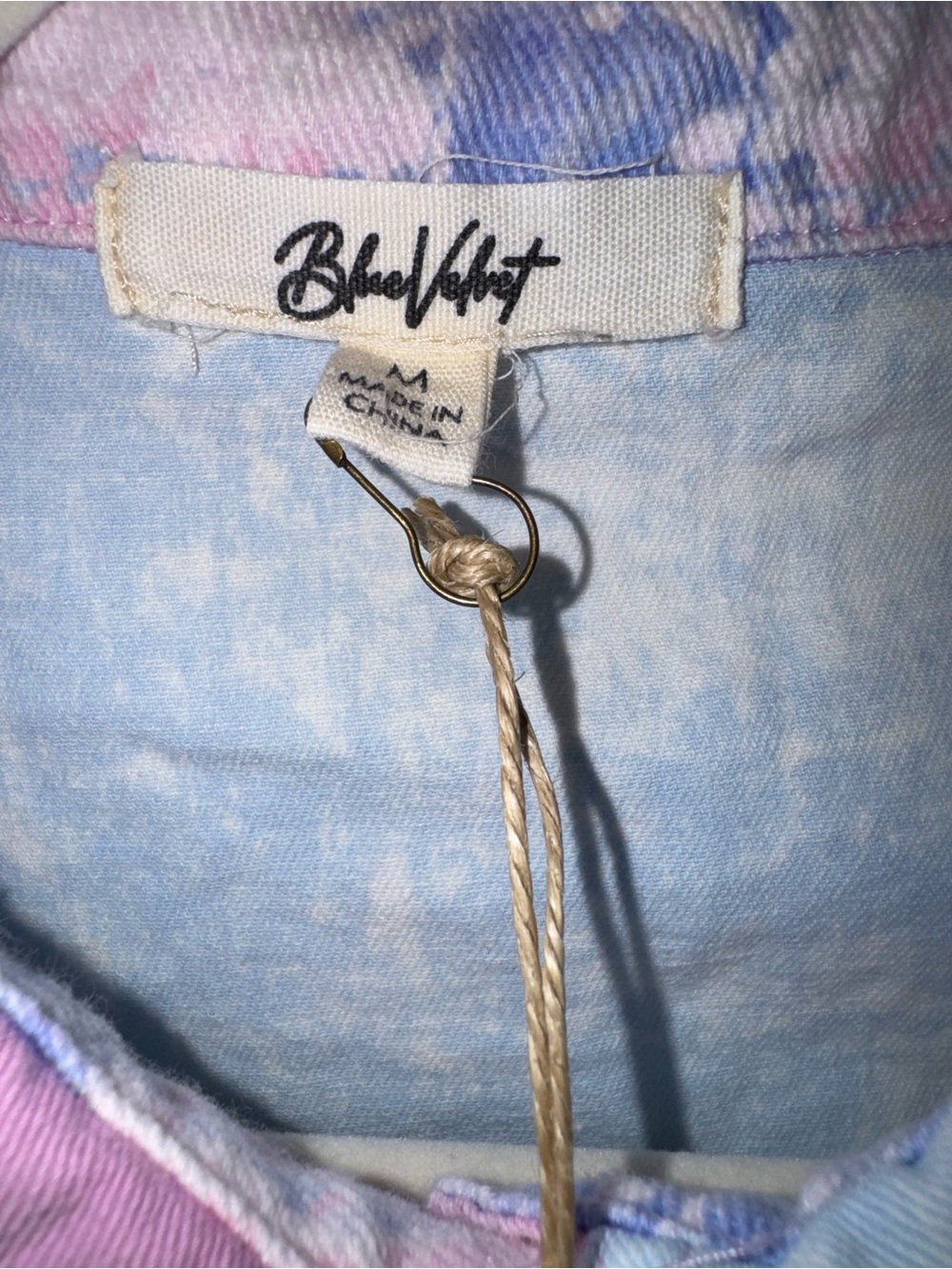 Blue Velvet Patchwork Denim Shacket - Shirt Jacket - NWT - Picture 6 of 11